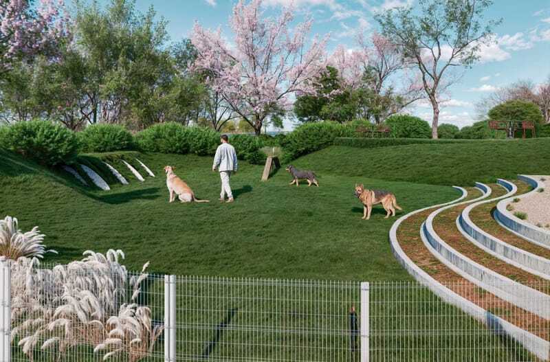 Parque para mascotas cercado en Recoleta