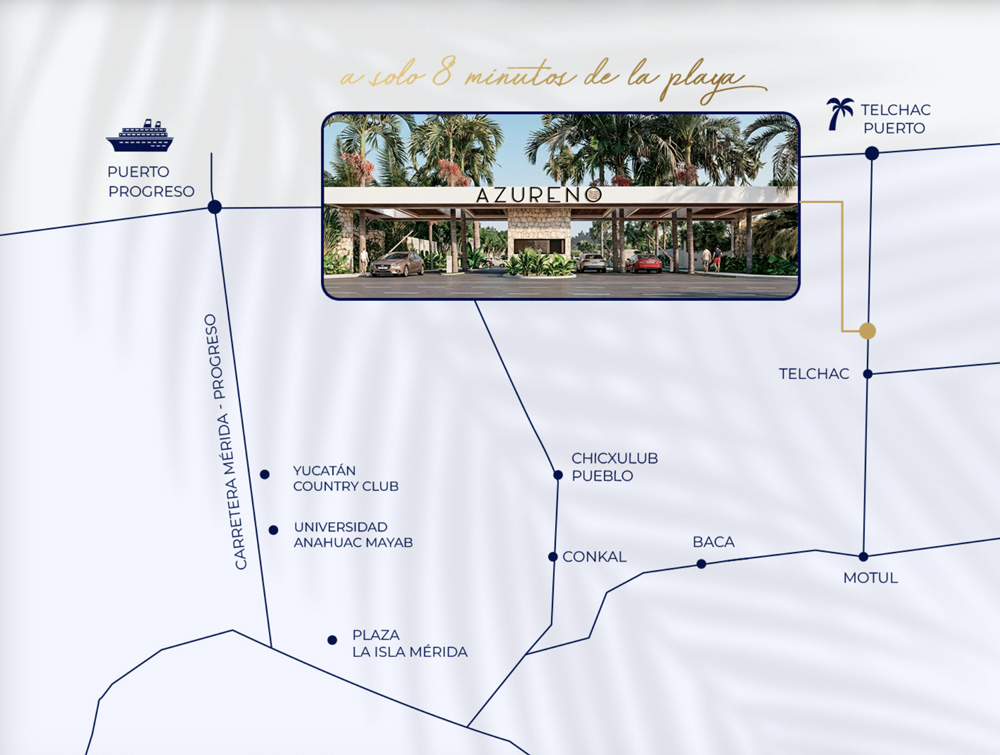 azureno-telchac-ubucacion